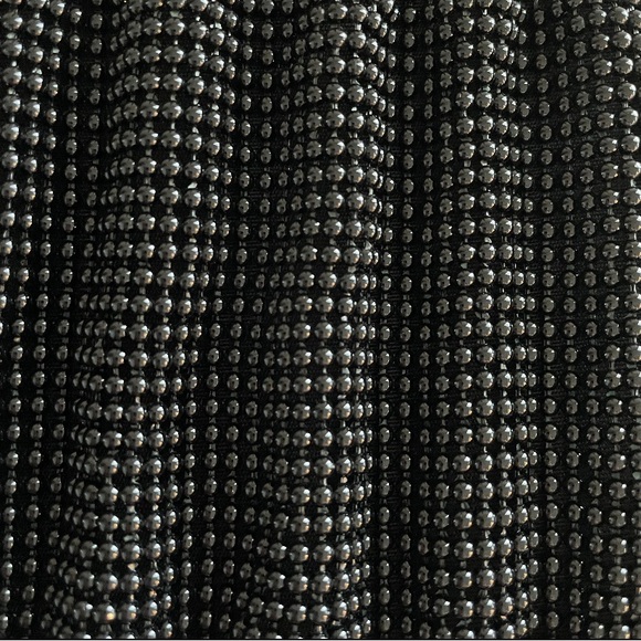 Vintage Black Beaded Evening Bag Silver Chain Zip Closure La Regale EUC - Picture 11 of 11